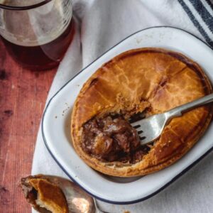 STEAK, BACON & RED WINE PIE
